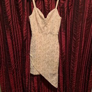 Sparkly Blush Textured Charlotte Russe Dress